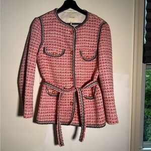 Maje Pink Blazer with Black Trim